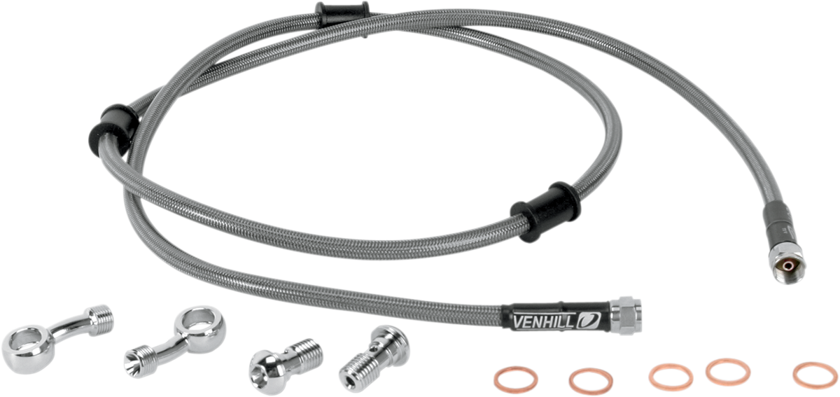 MOOSE RACING Brake Line - Front - Stainless Steel - KLR 650 KAW-6031F