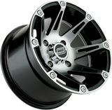 MOOSE UTILITY Wheel - 387X - Front - Machined Black - 14x7 - 4/156 - 4+3 387MO147156BW4