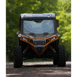 RAVEK Front Bumper/Skid Plate with White Lights - Red - RZR XP 1000 64-317RDL