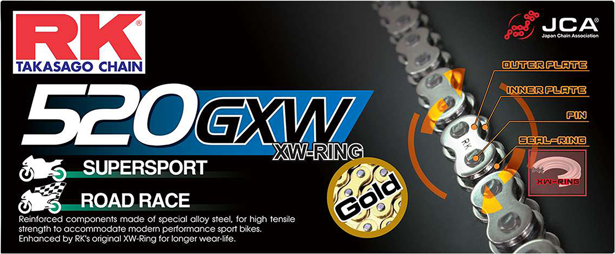 RK GB 520 GXW - Drive Chain - 150 Links GB520GXW-150