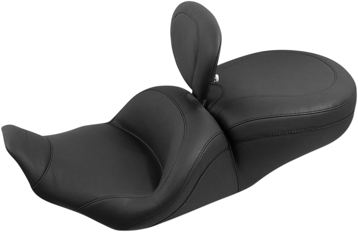 MUSTANG Lowdown Seat with Driver Backrest - Plain - FLHR '97-'07 79672