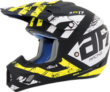 AFX FX-17Y Helmet - Attack - Matte Black/Hi-Vis Yellow - Large 0111-1416