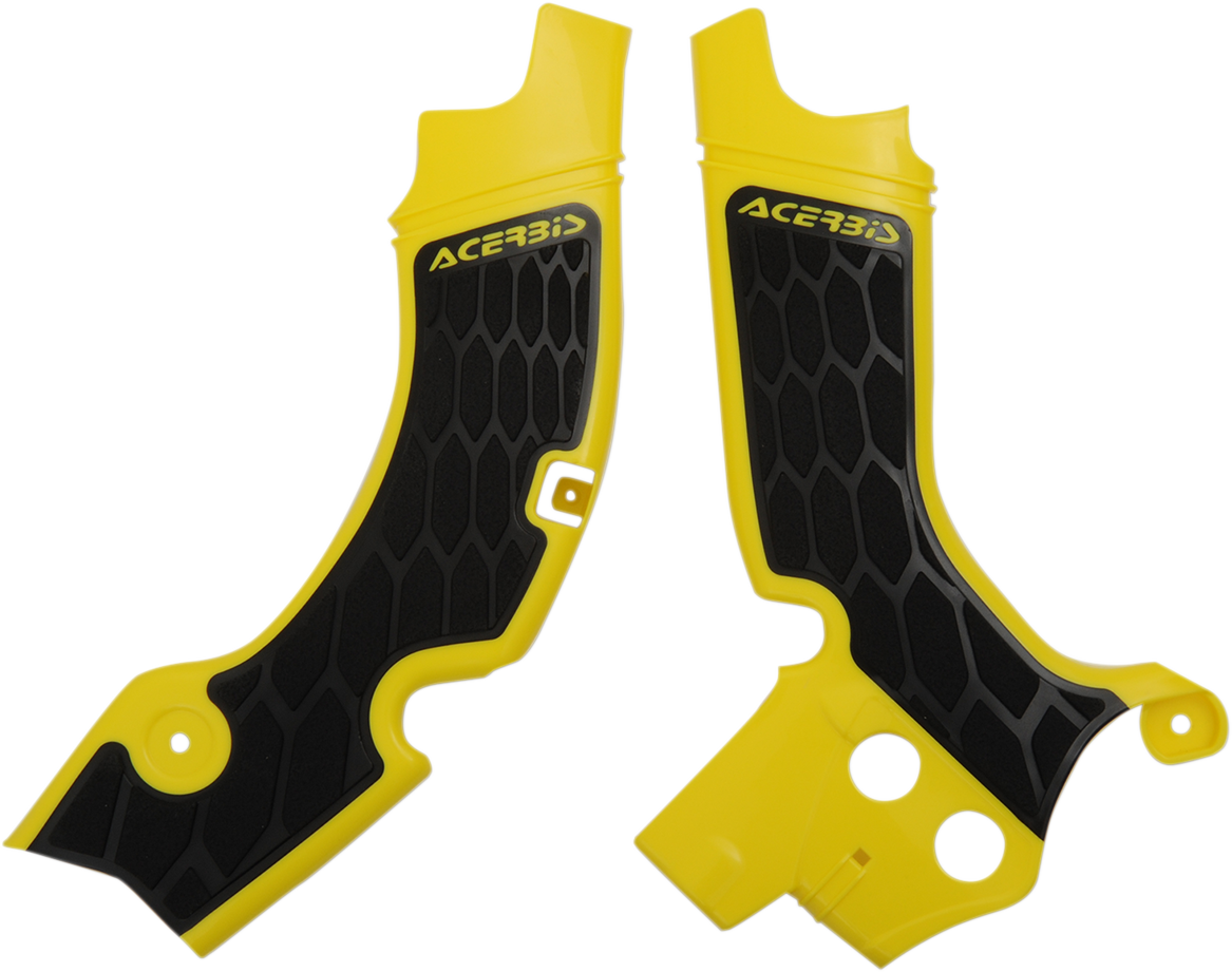 ACERBIS X-Grip Frame Guards - Yellow/Black 2630531017