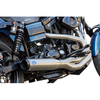 S&S CYCLE 2-into-1 Qualifier Exhaust System - Brushed 550-1097