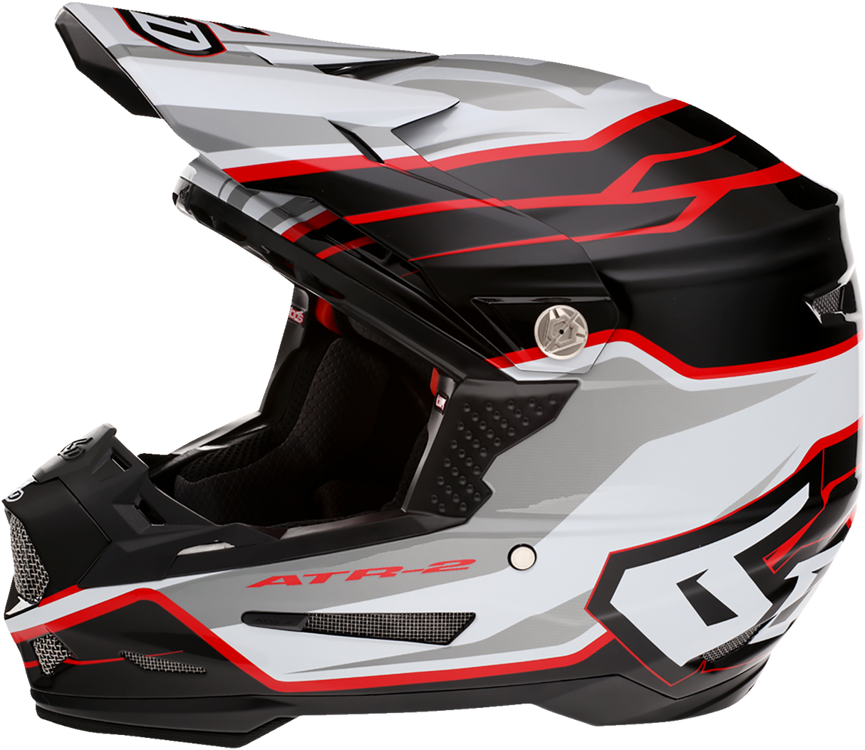 6D ATR-2 Helmet - Phase - White/Red - Large 12-2837