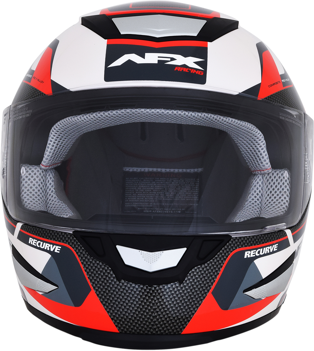 AFX FX-99 Helmet - Recurve - Pearl White/Red - Small 0101-11126