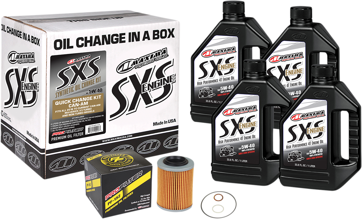 MAXIMA RACING OIL SXS Synthetic Oil Change Kit - Can-Am - 5W-40 90-469013-CA