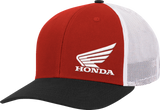 HONDA APPAREL Honda Wing Hat - Red/Black/White NP21A-H3162