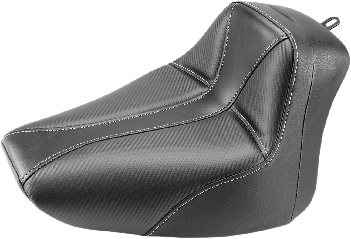 SADDLEMEN Dominator Solo Seat - Stitched - Black w/ Gray Stitching - FLS/FXS '00-'06 800-01-0042