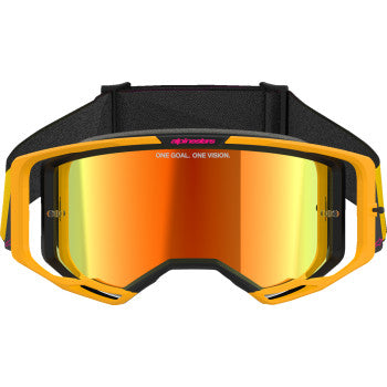 ALPINESTARS GOGGLES Vision 8 Goggle - Corp - Yellow/Pink - Red Mirror 5101625-5023