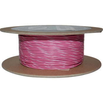 NAMZ 100' Wire Spool - 20 Gauge - Pink/White NWR-109-100-20