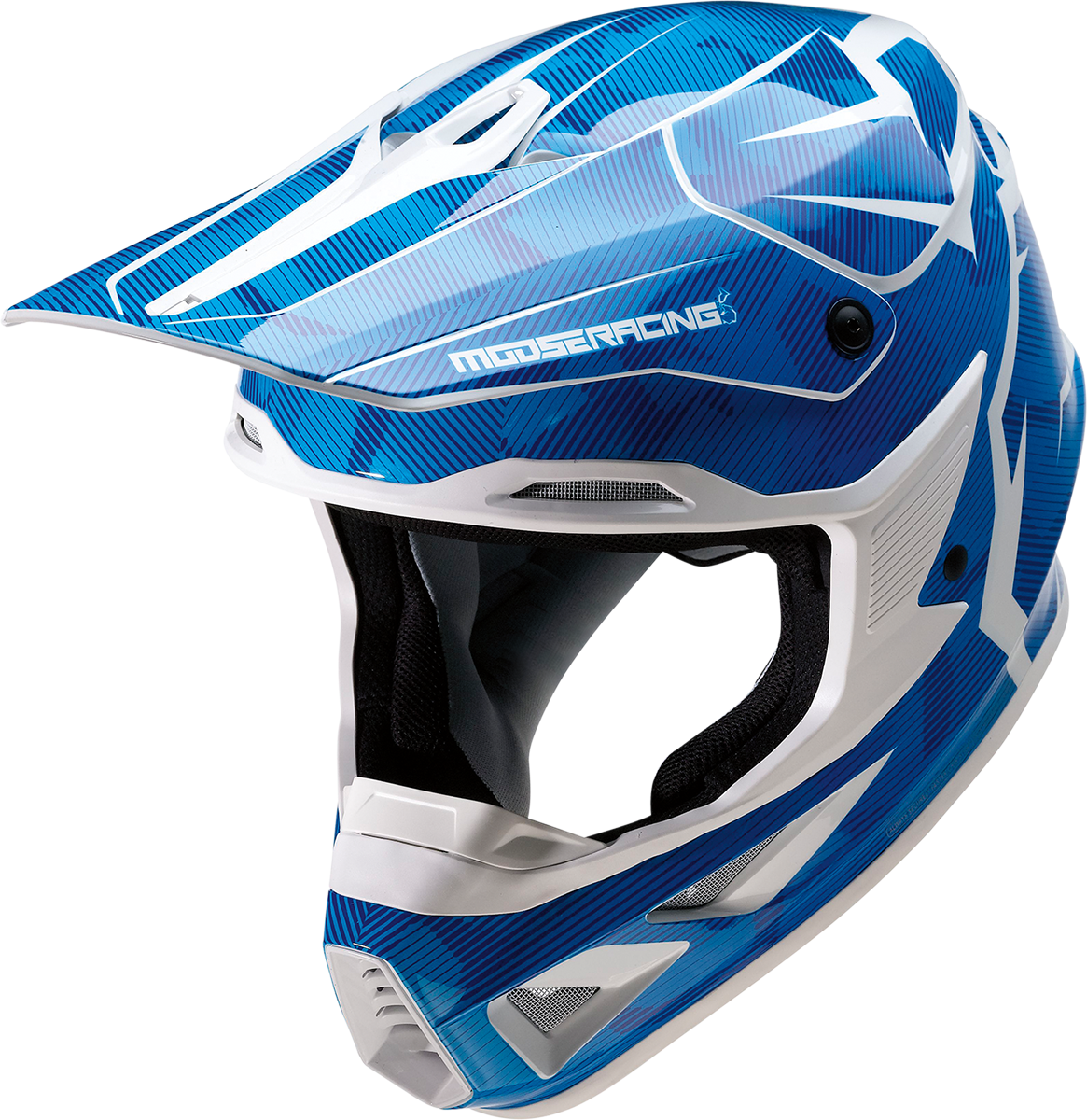 MOOSE RACING F.I. Helmet - Agroid Camo - MIPS® - Blue/White - 3XL 0110-7772