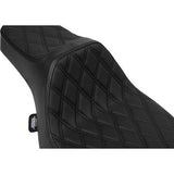 LEMANS CORPORATION Extended Reach Predator III Set - Vinyl - Black Double Diamond Stitch - FLH/FLT '23-'24 4706B