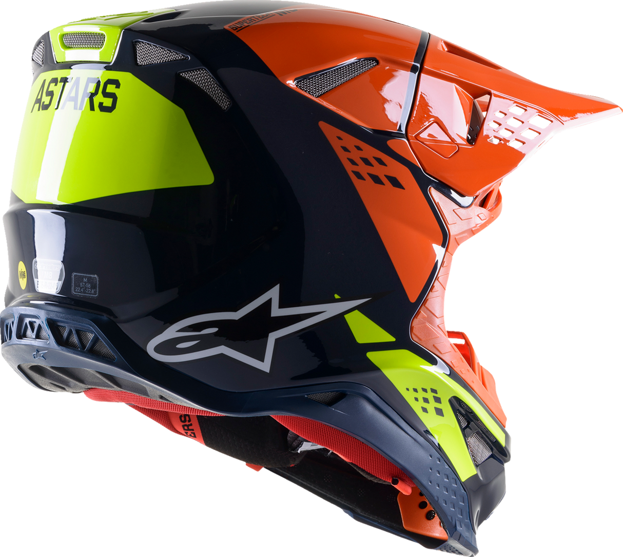 ALPINESTARS Supertech M8 Helmet - Factory - Blue/Orange/Yellow - Small 8302922-7445-SM