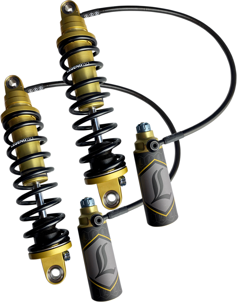 LEGEND SUSPENSION REVO ARC Remote Reservoir Shocks - Heavy Duty - Gold - 14" - '99-'08 FL 1310-1905