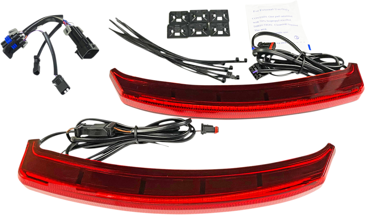 CUSTOM DYNAMICS Saddlebag Lights - Red CD-INDBAG-INT-R