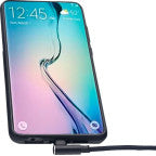 RidePower 90° Male USB to 90° Male USB-C Cable - Phone - Charger - 18" - Black RP90DGUSBUSBC18