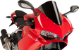 PUIG HI-TECH PARTS Race Windscreen - Black - Panigale 7621N