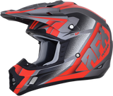 AFX FX-17 Helmet - Force - Frost Gray/Red - Medium 0110-5204