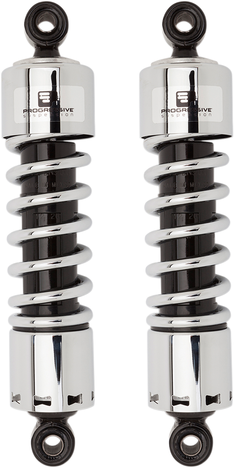 PROGRESSIVE SUSPENSION 412 Series Shock - 12" - Standard - Chrome - Dyna 412-4036C