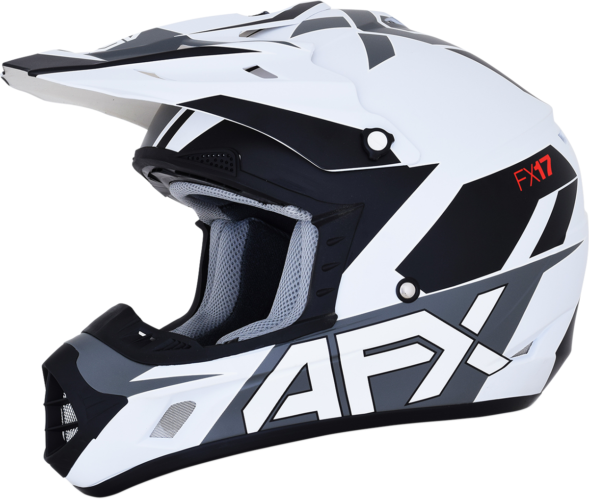 AFX FX-17 Helmet - Aced - Matte White/White - XL 0110-6497