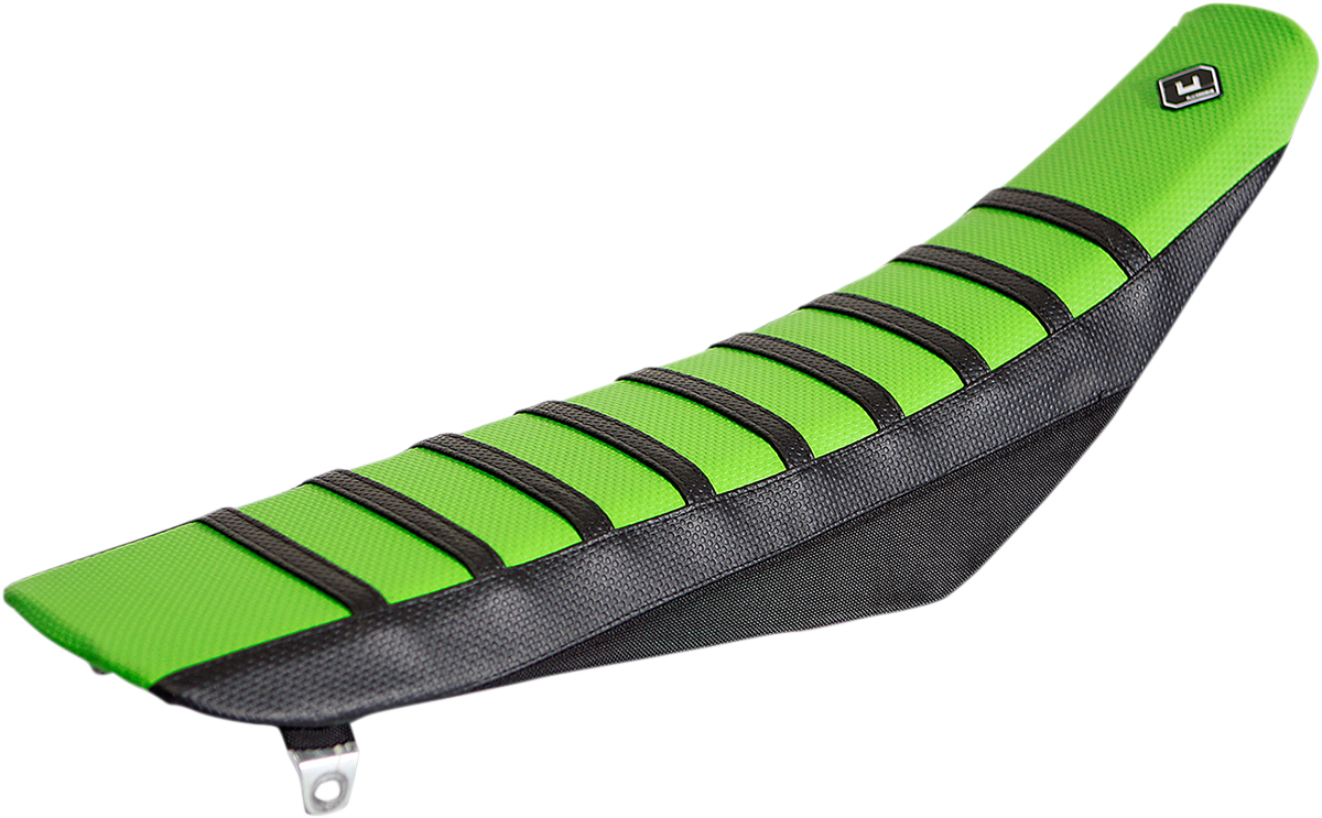 FLU DESIGNS INC. Pro Rib Seat Cover - Green/Black - KX 125/250 '03-'08 25500