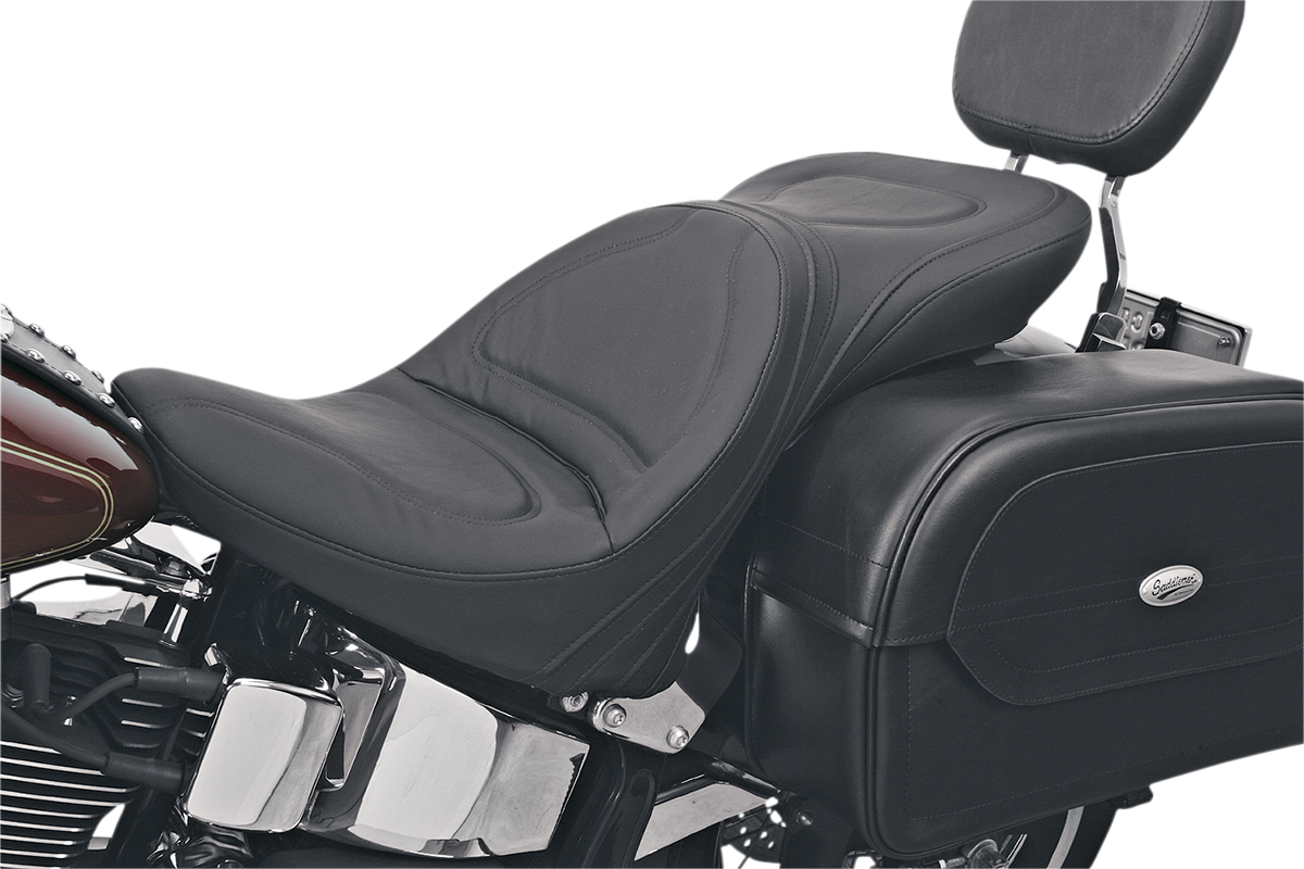 SADDLEMEN Seat - Explorer - Without Backrest - Stitched - Black - Softail 8150JS