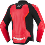 ALPINESTARS Jacket Lthr Gp Force Air Flo Rd/Rd Fl 56 3100326-3155-56