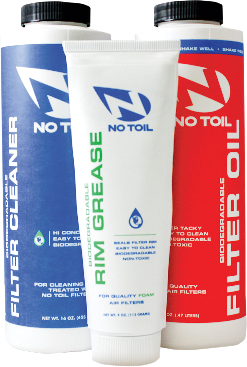 NO TOIL Filter Oil, Cleaner, and Rim Grease Kit NT209