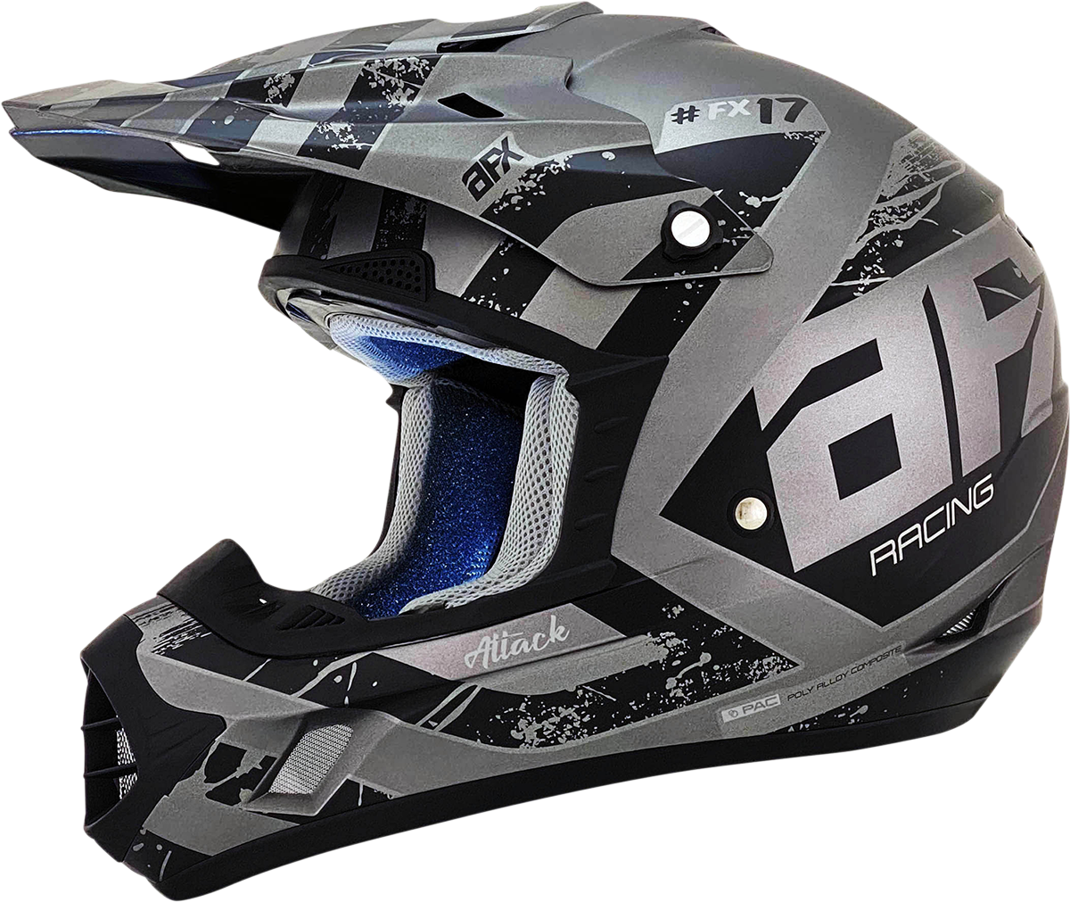 AFX FX-17Y Helmet - Attack - Frost Gray/Matte Black - Large 0111-1398