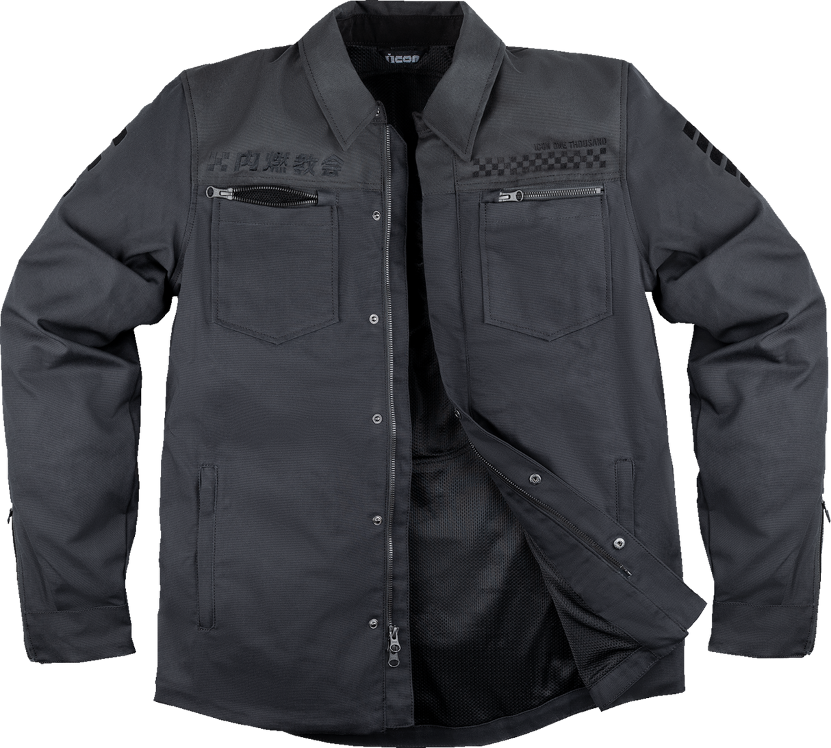 ICON Upstate Canvas National Jacket - Black - Medium 2820-6561