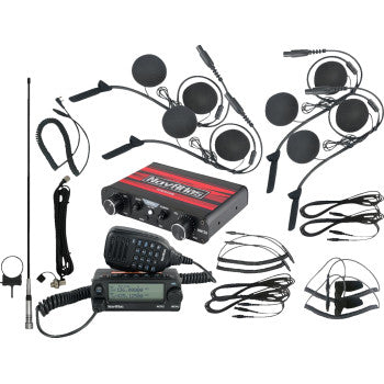 NAVATLAS Intercom/Radio and In-Helmet Headset Kit - 4-Seat - Black NI2RIH4
