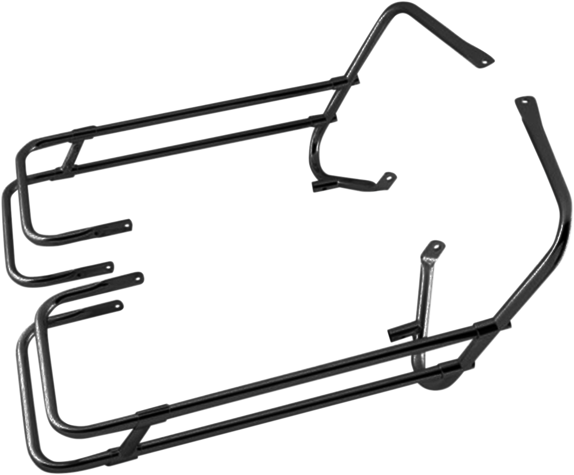 DRAG SPECIALTIES Saddlebag Rail - Black - FLT '97 - '08 21042B