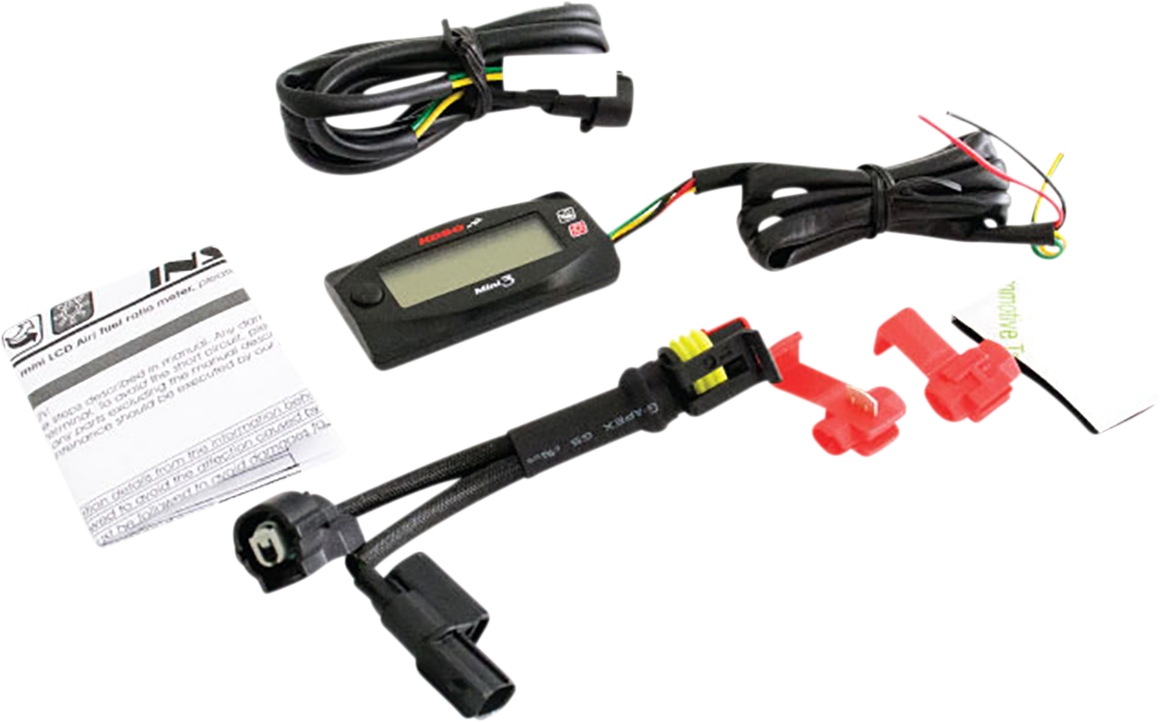 KOSO NORTH AMERICA Mini 3 Air/Fuel Ratio Meter - '14-'15 Honda Grom O2 SENSOR NOT INLCUDED BA003214