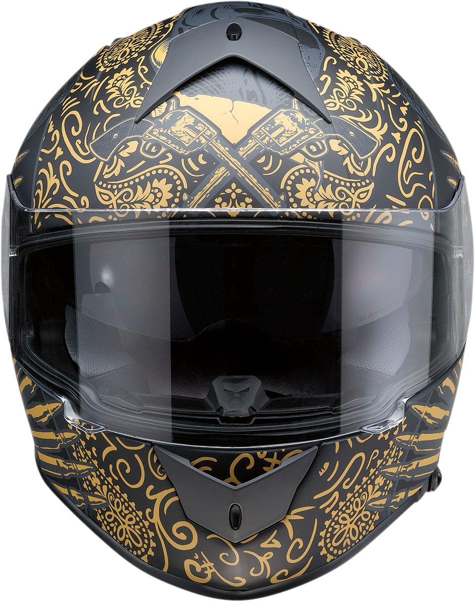 Z1R Warrant Helmet - Sombrero - Black/Gold - Medium 0101-14172