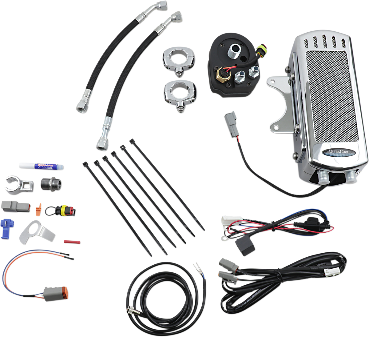 ULTRACOOL Side Mount Oil Cooler Kit - Chrome - FLH SMT-1C