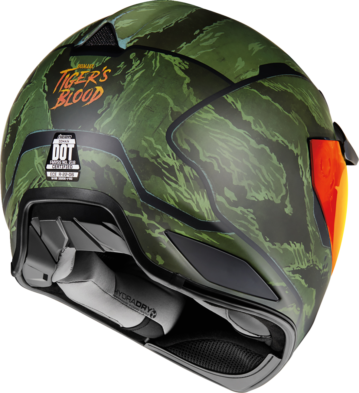 ICON Domain™ Helmet - Tiger's Blood - Green - 2XL 0101-14928