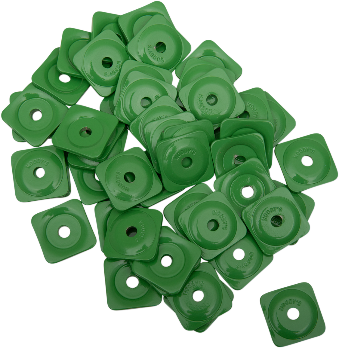 WOODY'S Support Plates - Green - Square - 48 Pack ASG-3780-48