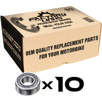 FACTORY LINKS Wheel Bearings - Double Seal - 6006 2RS - 30x55x13 - 10 Pack WBE-J-025