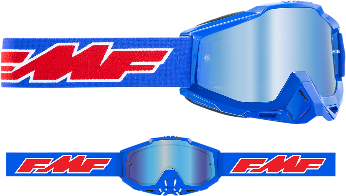 FMF Youth PowerBomb Goggles - Rocket - Blue - Blue Mirror F-50048-00002 2601-2997