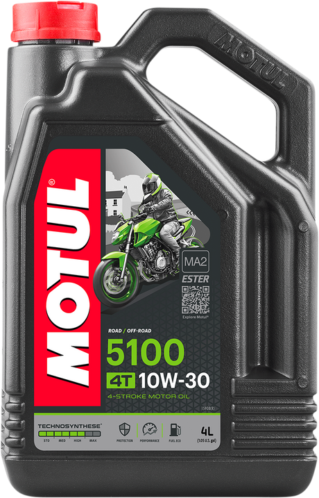 MOTUL 5100 4T Synthetic Blend Oil - 10W-30 - 4L 104063