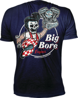 LETHAL THREAT Down-N-Out Big Bore T-Shirt - Navy - Small DT10048S