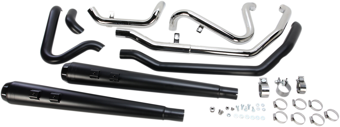 BASSANI XHAUST Down Under Exhaust - Black - Megaphone 1F66RB