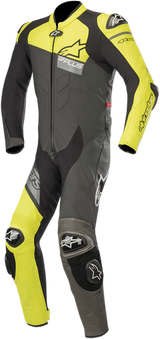 ALPINESTARS GP Plus Venom 1-Piece Leather Suit - Black/Yellow Fluorescent/Gray - US 48 / EU 58 3150818-1511-58