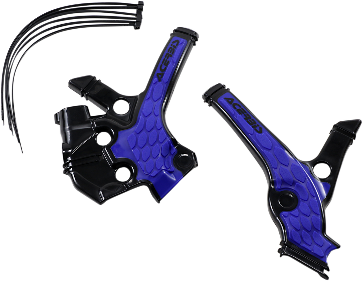 ACERBIS X-Grip Frame Guards - Black/Blue N/F 22 YZ85 2736391004