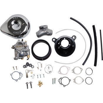 S&S CYCLE Carburetor E and Stealth Air Kit - Chrome - Big Twin '84-'99 110-0145