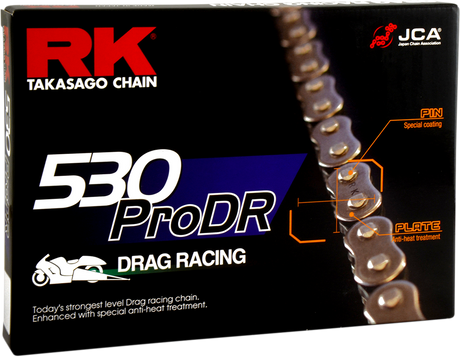 RK 530 Pro DR - Drag Racing Chain - 120 Links 530PRODR-120