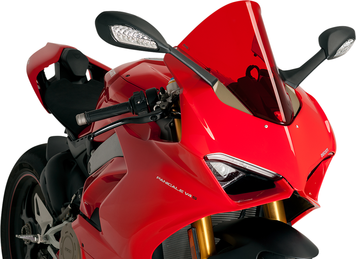 PUIG HI-TECH PARTS Race Windscreen - Red - Ducati 9690R