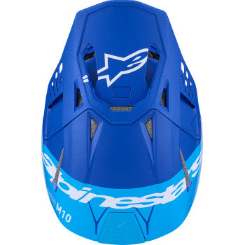 ALPINESTARS Supertech M10 Helmet - Flood - MIPS® - Blue/Black Carbon - Medium 8301023-7282-M