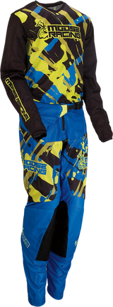 MOOSE RACING Youth Agroid Mesh Jersey - Black/Blue/Hi-Vis - XS 2912-2164